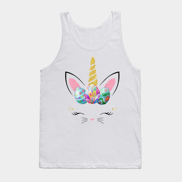 Unicorn Easter T Shirt Girl Easter Bunny bunnicorn Tank Top by Kink4on